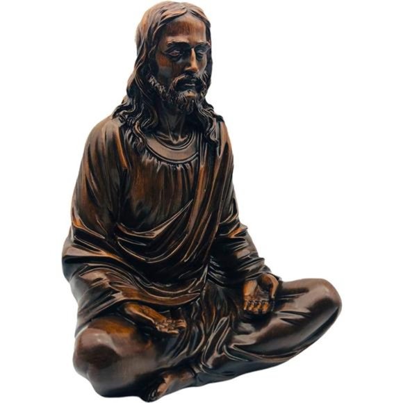 The Peace of Christ - Jesus Statue 10" Dark Wood - Picture 4 of 5